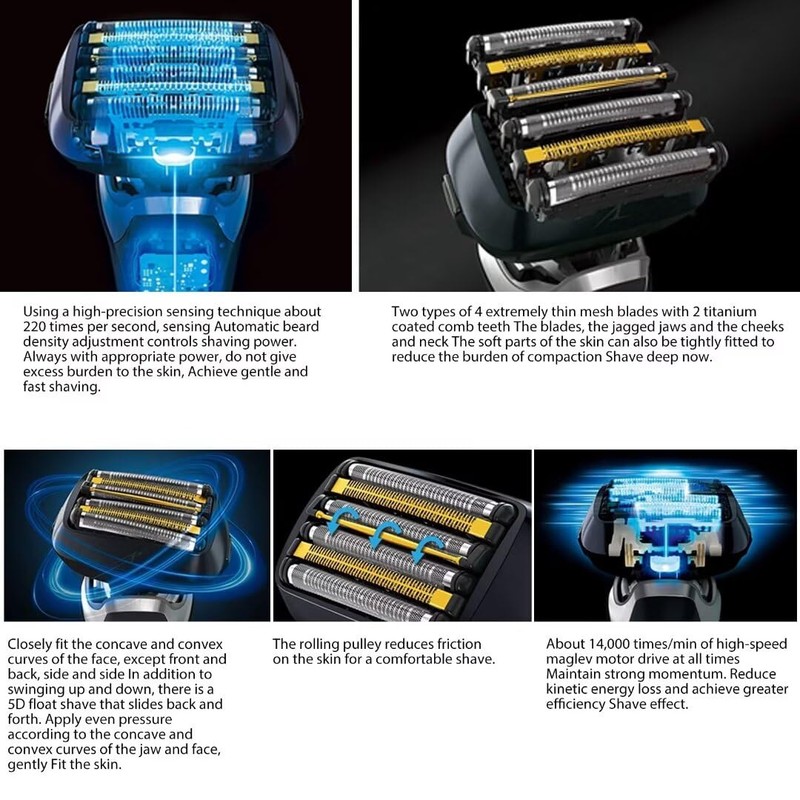 2024 Version WES9600P Shaver Outer Foil Set Replacement for Panasonic