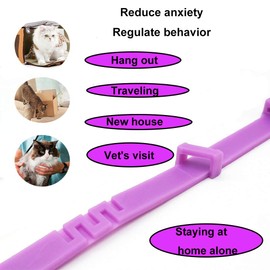 ALQFFHL Calming Collar for Dogs and Cats, Anti-Anxiety Collar with Adjustable Size, Natural, Safe, Waterproof Sedative for Cats and Dogs, Pack of 3 (Small)