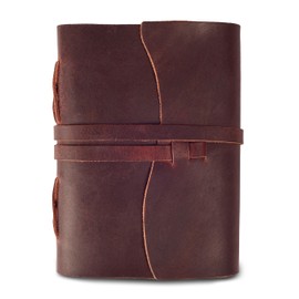 LEATHER VILLAGE Leather Journal - Fuchsia, 7 Inches x 5 Inches, 220 Pages - Vintage blank journal. Perfect for writing, drawing, sketching, and travel - Ideal for both women and men