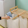 2 Section Laundry Sorter,Laundry Organizer Basket,Clothes Separator Hamper,Pull-Out and Removable