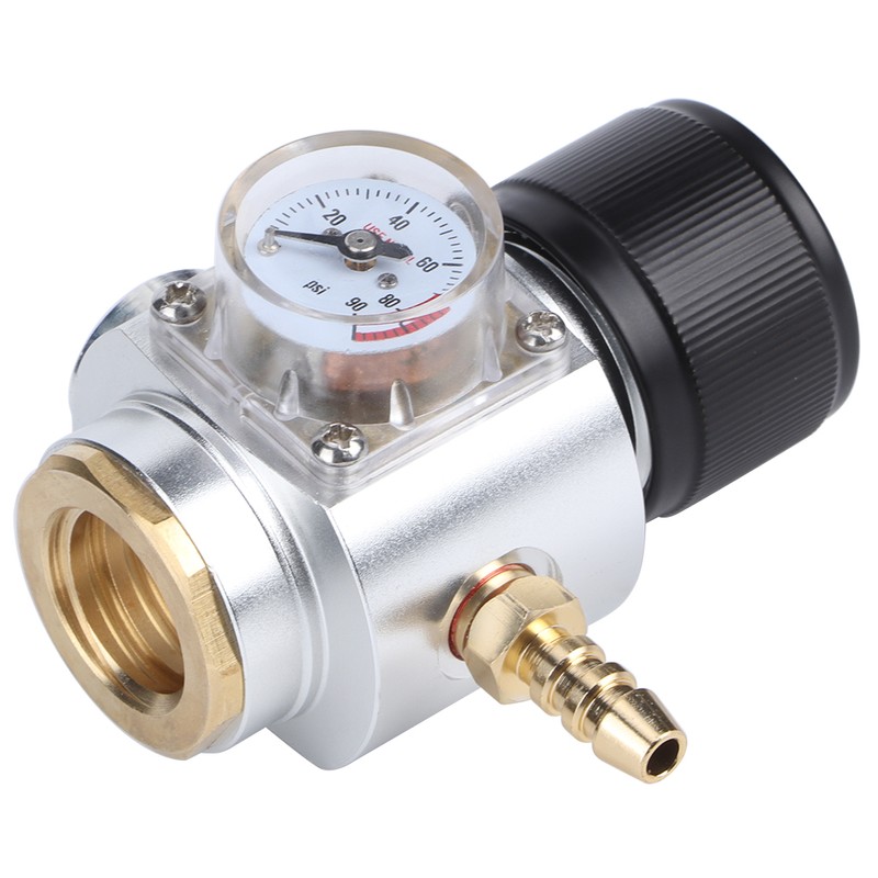 CO2 Mini Gas Regulator 0-90PSI Pressure Gauge with 5/16in Gas