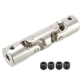 10mm to 10mm Inner Dia Rotatable Three-section Universal Joint Shaft Coupling Connectors Steering Couplers D16mm x L58mm