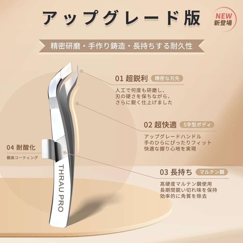THRAU Cuticle Nipper, Mini Pro Cuticle Nipper, Cuticle Processing, Nail