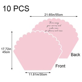 Hayaww 10 Sheets Petal Flowers Wrapping Paper Rose Flower Paper Bouquet Paper Gift Wrap Valentine's Day Wedding Gift Packaging DIY Bouquet Gift Birthday Party (B)