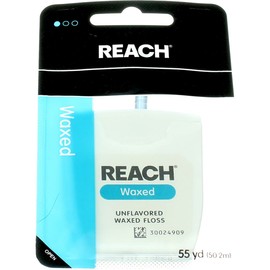 Reach Unflavored Waxed Dental Floss, 55 yds (Pack of 2)