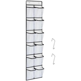 Pixaro Over The Door Hanging Shoe Organizer,Over Door Shoe Storage and Shoe Organiser Hanging with 12 Pockets with 2 Hange,Hanging Shoe Storage for Kitchen Bedroom Bathroom Closet Holder.