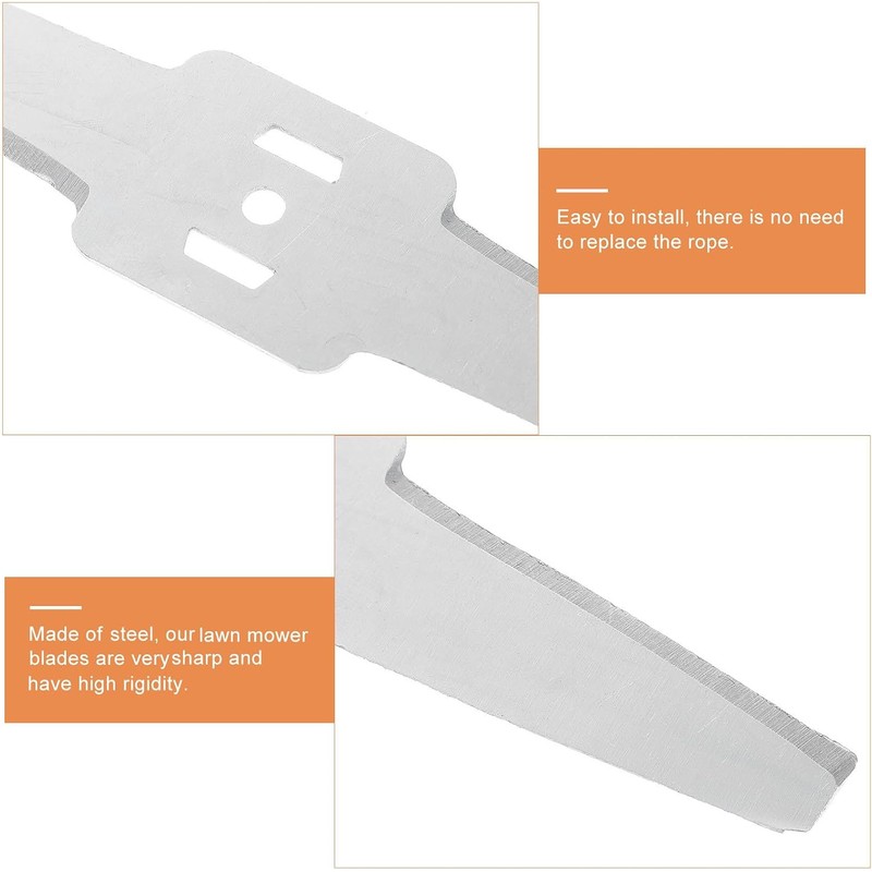 Plata Cuchillas de Acero 4 Piezas para Cortacésped