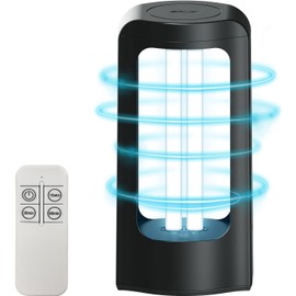 SANSI UV Sanitizer Light with Remote Control Timer, 99.99% UVC Cleaning Lamp 254nm Wavelength, 18W Portable for Room - Ozone Free