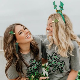 EVER FAITH Love Heart Dangle Earrings for Women Girls, Green Rhinestone Crystal Heart Tassel Chandelier Earrings Black-Tone