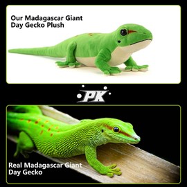 Niuhoulu Madagascar Giant Day Gecko Stuffed Animals Soft Plush Toy Kids Cuddly Fluffy Plushie Doll for Girls Boys Babies Toddlers Girlfriends (21")