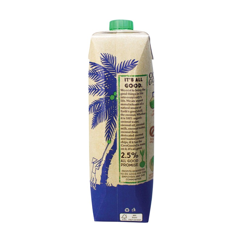 CocoGoodsCo Vietnam Single-Origin 100% Organic Coconut Water, Non-GMO, Never from