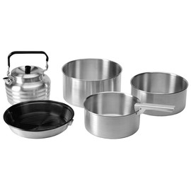 Vango Cook Set - Aluminium Camping Cookware Set - Silver