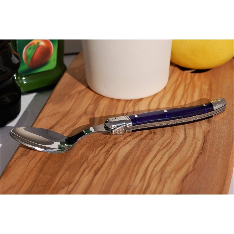 Laguole ABS Handle Teaspoon Gift Boxed French NERON Paris Blue
