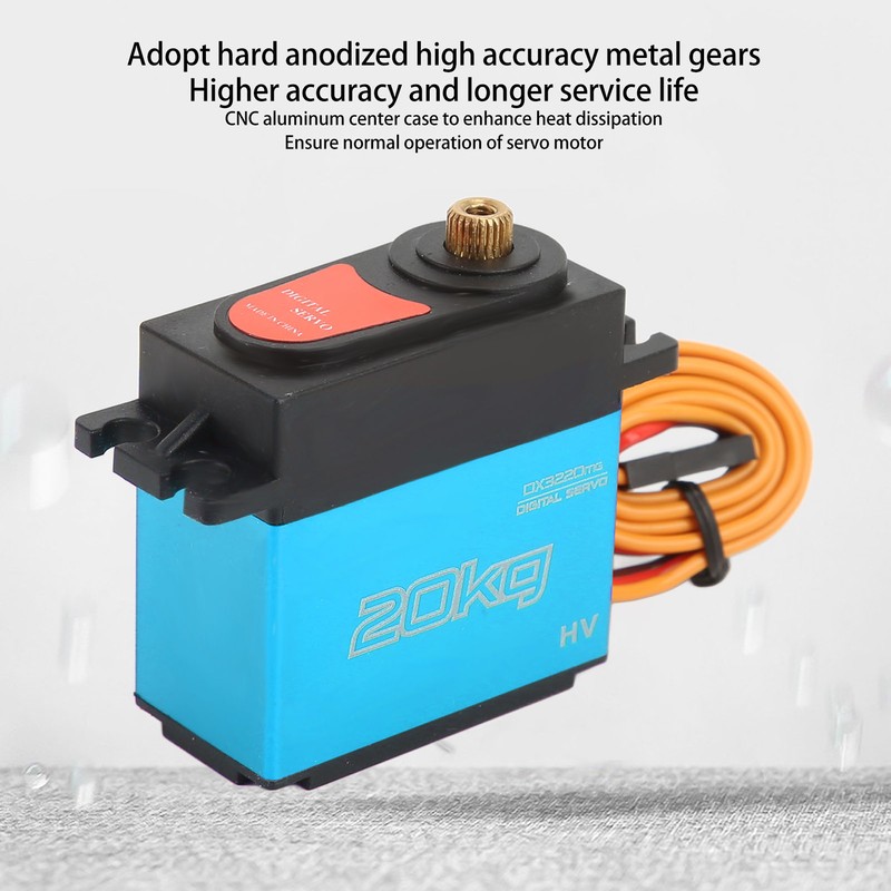 20KG RC Digital Servo 180 Degree Rotation High Speed Metal