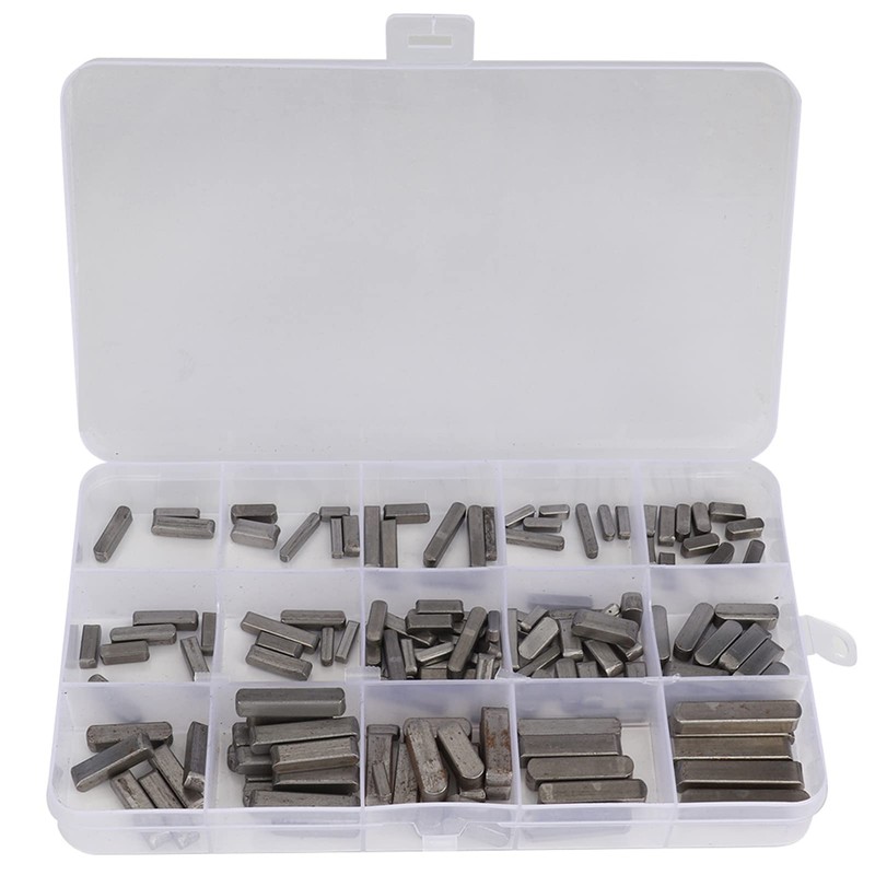 Round End Feather Key Parallel Drive Shaft Key Set, 140pcs