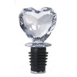 Prodyne Acrylic Heart Bottle Stopper (Clear)