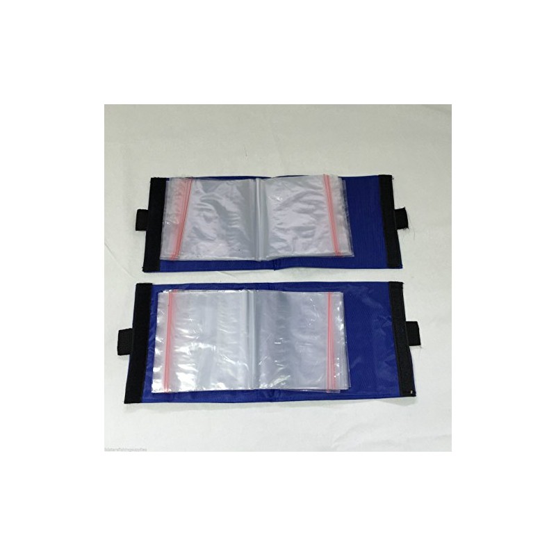 2 x New 30 Pocket Blue Sea Fishing Rig wallets