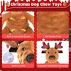 YUEPET Christmas Squeaky Dog Chew Toys, Reindeer Plush Dog Toys