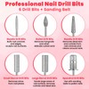 Xinjoduz 6 PCS Nail Drill Bits Cuticle Set, Professional Drill