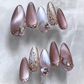 COLORBIRD Nail Tips, Short, Set of 24, Nails, Press-On Nails, Tips, Short, Cute, Points (Z980)