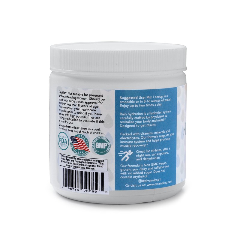 Dr Raindrop Blueberry Electrolyte Powder +Immune Support | No Added