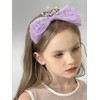 IYOU Crystal Princess Headband Purple Bow Hair Bands Pearl Crown
