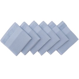 Mia'sDream Natural Cotton Tidy Dish Cloths Rags Waffle Weave Kitchen Towels, Soft and Absorbent Hand Towel Washcloths, 12inchx12inch 6 Pack (Blue, 12inch x 12inch)