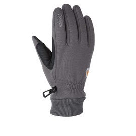 Carhartt Men's Wind Fighter Thermal-Lined Fleece Touch-Sensitive Knit Cuff Glove, Gray, Medium (Pack of 1)