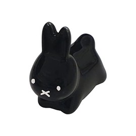 Dick Bruna 209544 "Miffy" Chopsticks Rest Approx. 1.6 inches (4 cm), Rabbit, S, Black, Made in Japan
