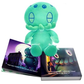 Sweet Dreams Cthulhu & Glow-in-The-Dark C is for Cthulhu Plush Bedtime Bundle (Baby Plush (6 inches))