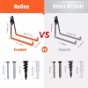 NOONE Garage Hooks Heavy Duty 14 Pack Frosted Steel Storage
