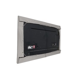 Covermates Outdoor Half TV Cover – Various Sizes, Heavy-Duty Polyester, Weatherproof, Dustproof, Cinching Drawcord, Outdoor TV Covers, 70-73 Inch Screen Size, Ripstop Grey