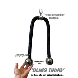 Tricep Rope Extreme VIPER Series 'BLING THING' Tricep Pull Down Attachment - USA Made Tricep Pushdown Ropes - Rope Attachments for Cable Machine - Rope for Triceps - Absolute Best Tricep Rope Ever!