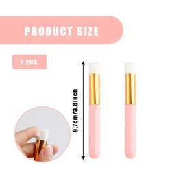 Bojueshaw 2Pcs Lash Cleansing Brush,Soft Eyelash Extension Shampoo Brushes,Nose Pore Deep Cleansing Brush,Remover Tool for Women Girls Facial(Pink)