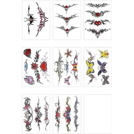 Tatuaje Temporal Para Mujer, Cubierta De Cicatriz Resistente Al Agua, Tatuaje Temporal Sexy, Pegatinas Temporales De Flores Para El Vientre, Pegatinas Para La Cintura