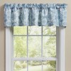 Enchanted Farmhouse Flower Window Valance Blue White 60" x 14"