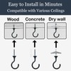 2 Sets Heavy Duty Swag Ceiling Hooks with Hardware for