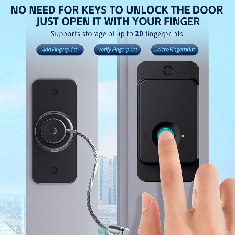 Fridge Lock with Fingerprint, Cabinet Lock, Baby, Child Lock, No