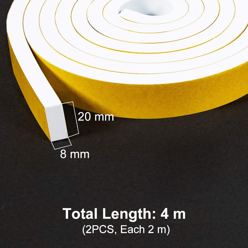 Fowong Draft Excluder for Doors - 2 Rolls (2m Each),