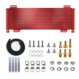 EYSENC 40K Transmission Cooler 40,000 GVW Trans Cooler Low Pressure Drop LPD47391 with Mounting Hardware 47391 Red