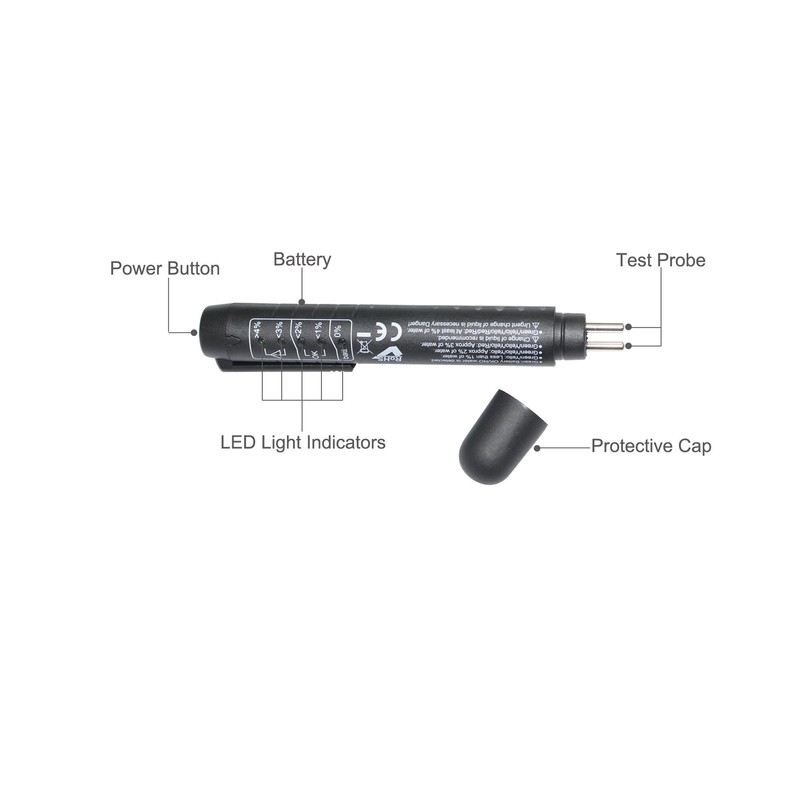 ITEQ Brake Fluid Liquid Tester Pen with 5 LED Indicators,