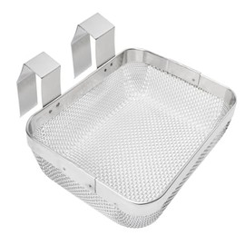 TAURISH 5" x 4" x 1.75" Stainless Steel Ultrasonic Cleaner Basket Fine Mesh Jewelry & Small Parts Holder, Universal Fit for Ultrasonic Cleaning Machines