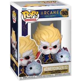 POP TV: Arcane League of Legends - Heimerdinger with Poro Funko Vinyl Figure (Bundled with Compatible Box Protector Case), Multicolor, 3.75 inches
