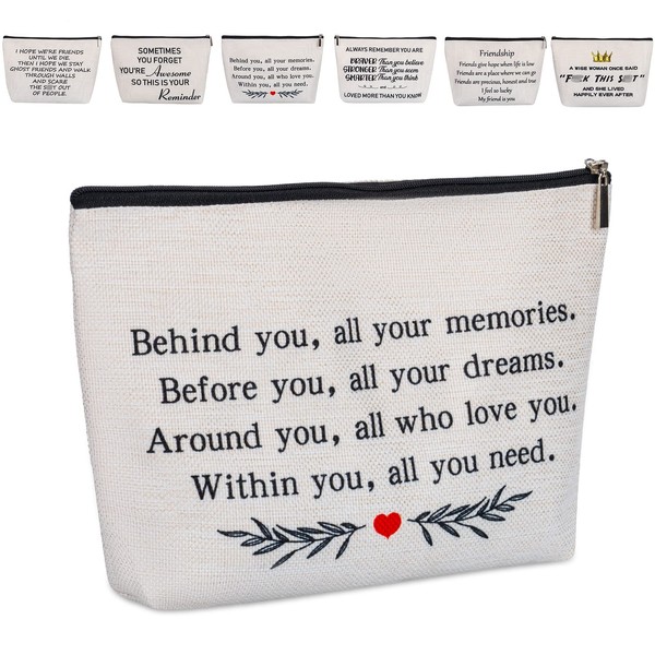 Gifts for Women Birthday, 25x17cm Makeup Bag Cosmetic Bags for Girls Wife Sister Personalised Gifts for Her Best Friend Friendship Gifts for Women, Mothers Day Gifts for Mum Retirement Gifts for Women