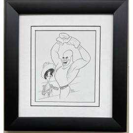 Al Hirschfeld "Great White Hope '70 - J Earl Jones" CUSTOM FRAMED ART Broadway