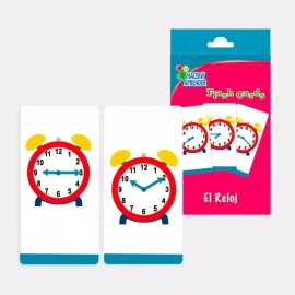 Hacer y Aprender Flashcards Reloj, Matemático 40 Cartas, Didáctico