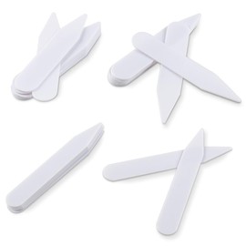 Forbidden Road - Cuello de plástico para camisas de vestir para hombre, 4 tamaños, juego de 100 unidades, Blanco, 4 Sizes