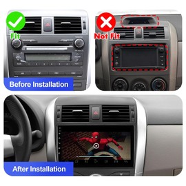2+32G Android 13 Double Din Car Stereo for Toyota Corolla 2009-2013 with 9 Inch Touchscreen Radio Built-in Wireless Carplay/Android Auto/GPS/Bluetooth/FM/AUX-in/Steering Wheel Controls/Backup Camera