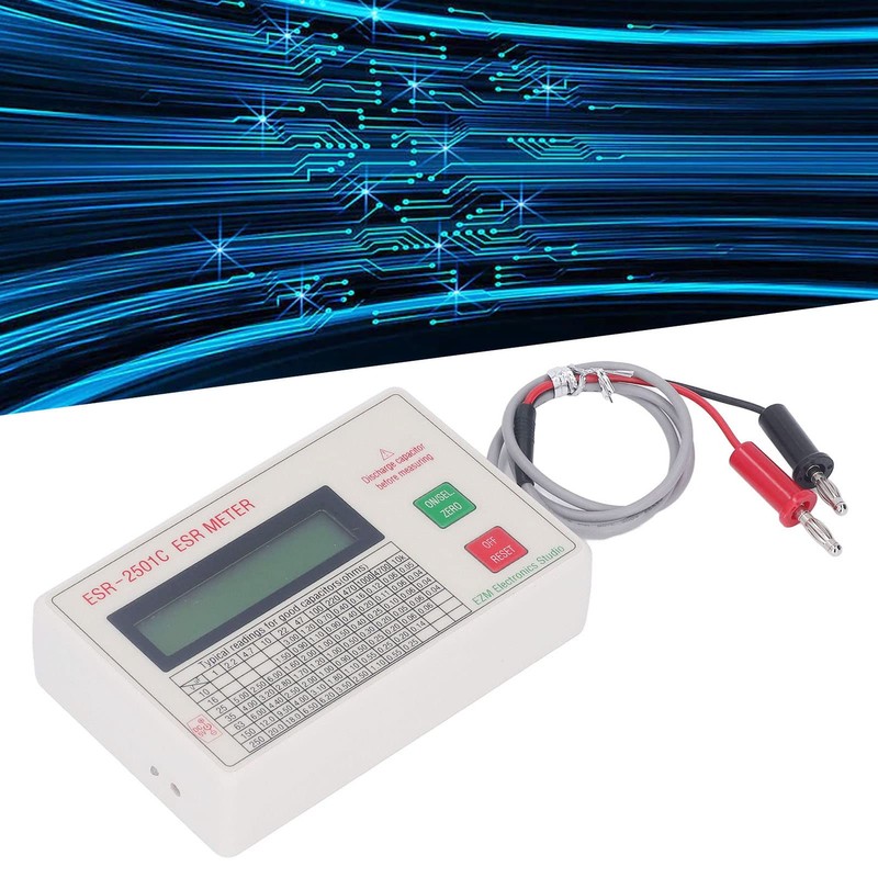 Fafeicy ESR Capacitor Tester, Intelligent Shut-Off Function DC Short Circuit