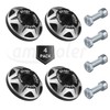 Amavoler License Plate Bolts, 4 pcs Universal M6 CNC Carved